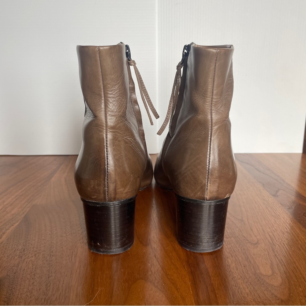 ISABEL MARANT zip booties leather ombré taupe size 39 - Picture 4 of 8